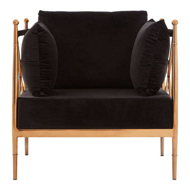 Novo Chair With Rose Gold Finished Metal Arms - PN Home