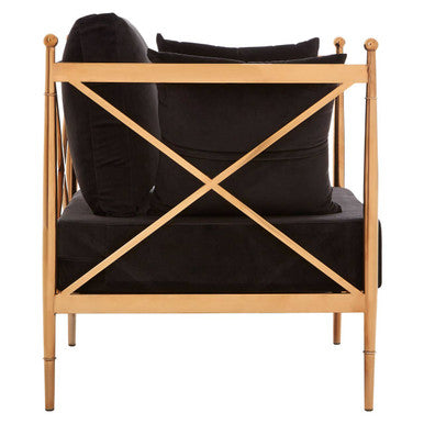 Novo Chair With Rose Gold Finished Metal Arms - PN Home