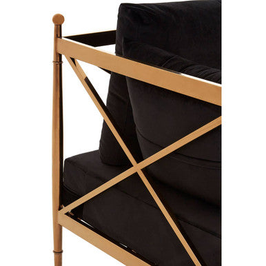 Novo Chair With Rose Gold Finished Metal Arms - PN Home