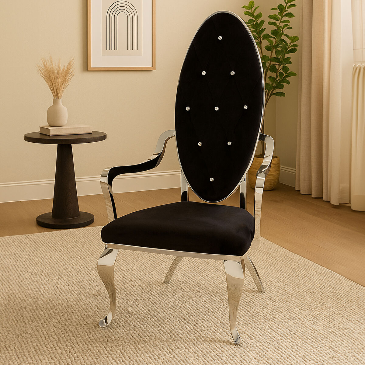 Novara Silver Baroque Chair - PN Home