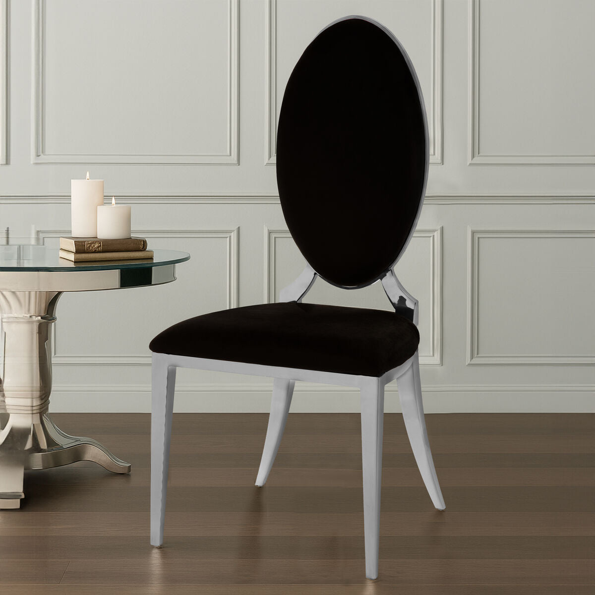 Eliza Black Velvet Dining Chair - PN Home