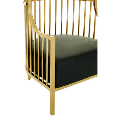Eliza Gold Finish Dome Cage Chair - PN Home