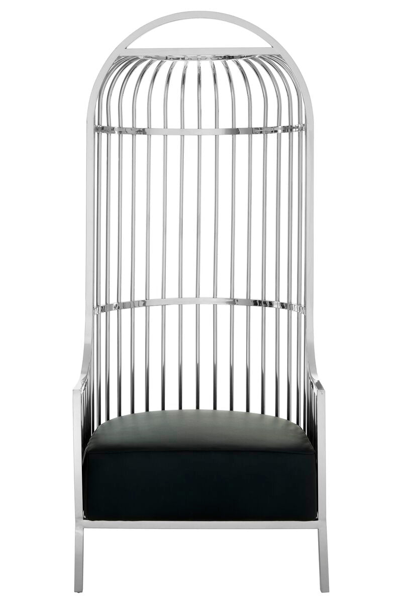 Eliza Silver Finish Dome Cage Chair - PN Home
