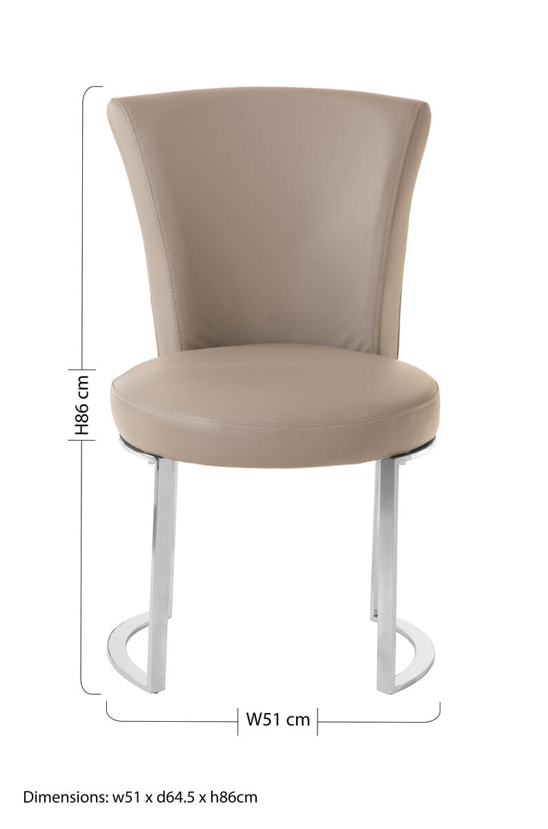 Eliza Grey Faux Leather Dining Chair - PN Home