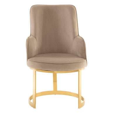 Eliza Beige Velvet Dining Chair - PN Home