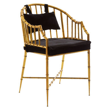 Monroe Gold Frame Accent Armchair - PN Home