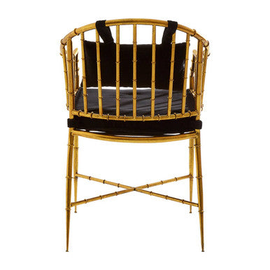 Monroe Gold Frame Accent Armchair - PN Home