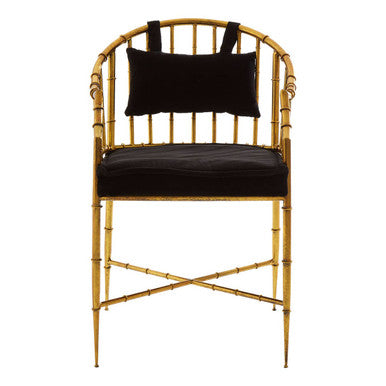 Monroe Gold Frame Accent Armchair - PN Home