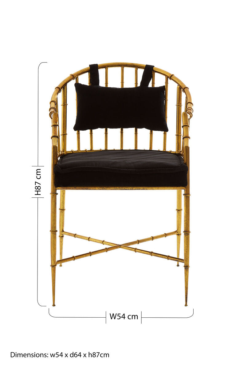 Monroe Gold Frame Accent Armchair - PN Home