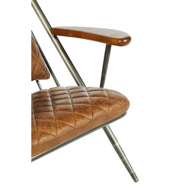 Hoxton Light Brown Leather Chair - PN Home