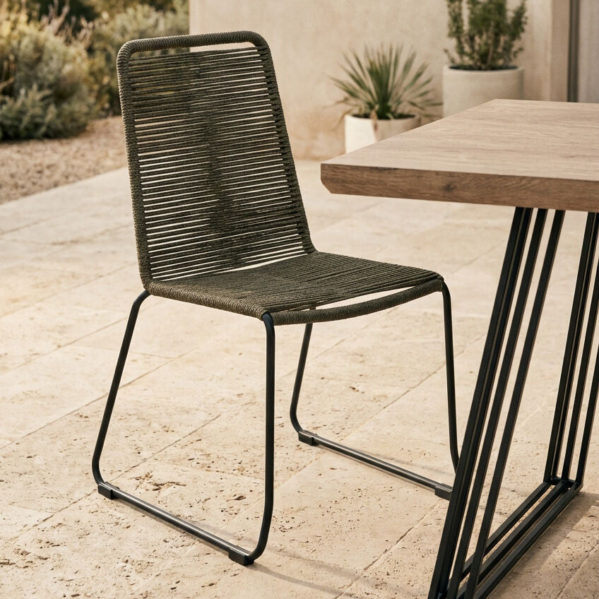 Sisal Grey Rope Chair - PN Home