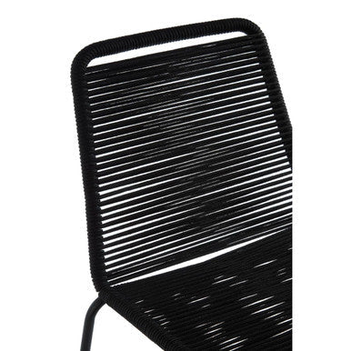 Sisal Black Rope Bar Chair