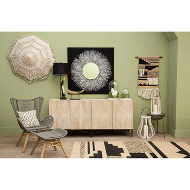 Sisal Grey Rope Lounge Chair and Footstool - PN Home