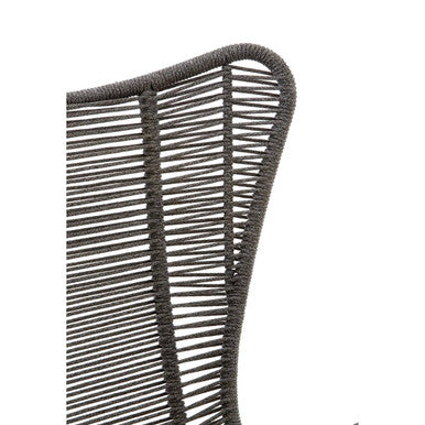Sisal Grey Rope Lounge Chair and Footstool - PN Home