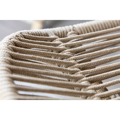 Sisal Latte Rope Lounge Chair And Footstool - PN Home