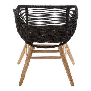 Sisal Black Rope Armchair - PN Home