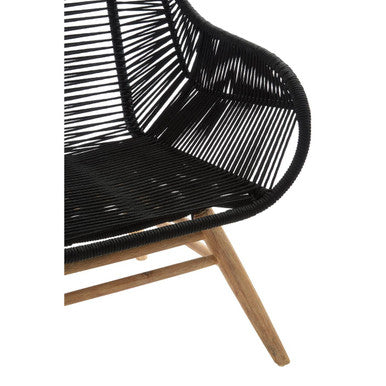 Sisal Black Rope Armchair - PN Home