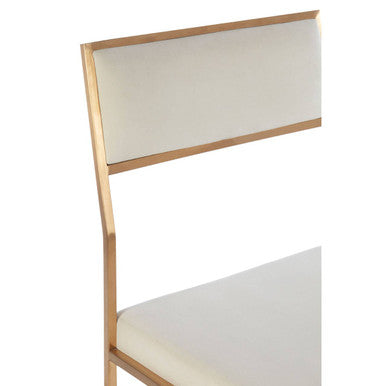 Mian Milky White Velvet Dining Chair - PN Home