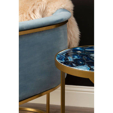 Mias Blue Velvet Chair - PN Home