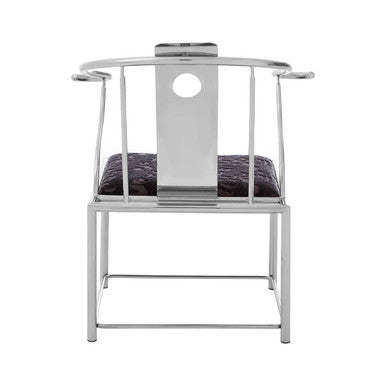 Yasmin Black Velvet And Steel Chair - PN Home