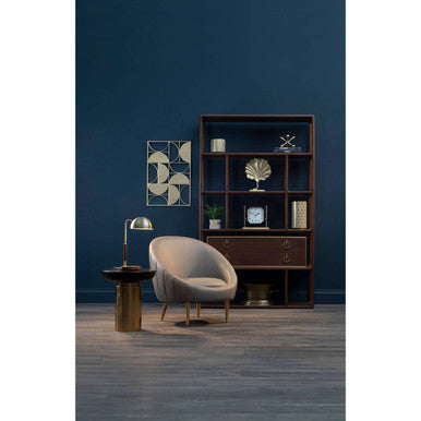 Lagero Brown Leather Effect Armchair