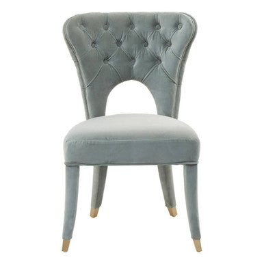 Villi Blue Velvet Tufted Dining Chair - PN Home