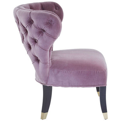 Villi Lilac Velvet Accent Chair - PN Home