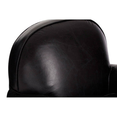Victor Black Leather Classic Armchair - PN Home