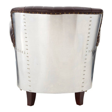 Victor Brown Leather Armchair - PN Home