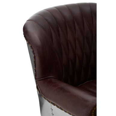 Victor Brown Leather Armchair - PN Home