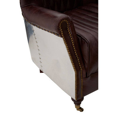 Victor Brown Leather Armchair - PN Home