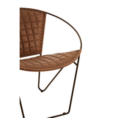 Buffalo Brown Leather Modern Sling Chair - PN Home