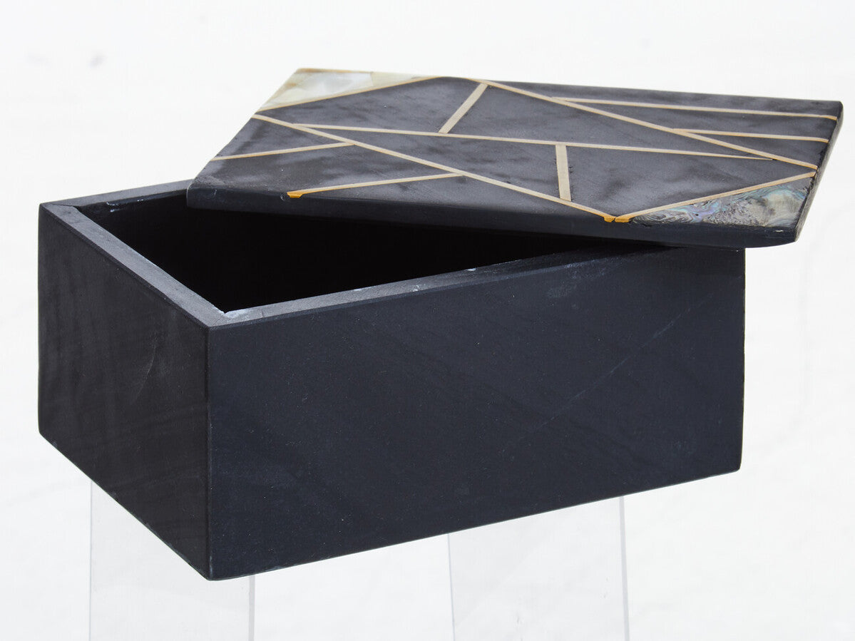 Oriana Large Black Slate Trinket Box