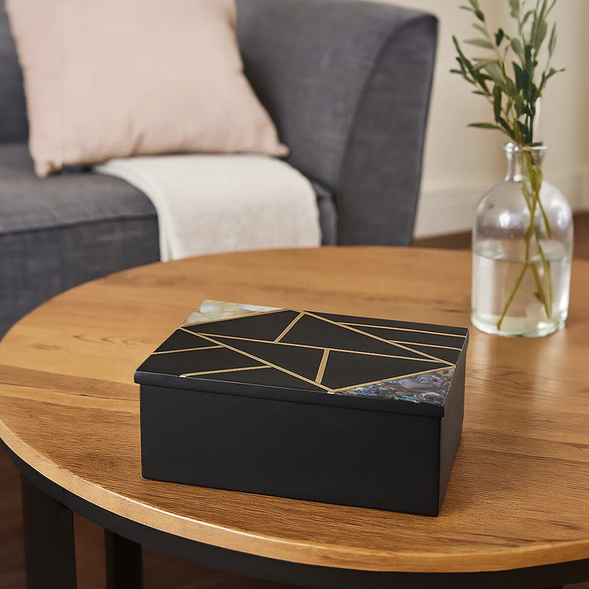 Oriana Large Black Slate Trinket Box