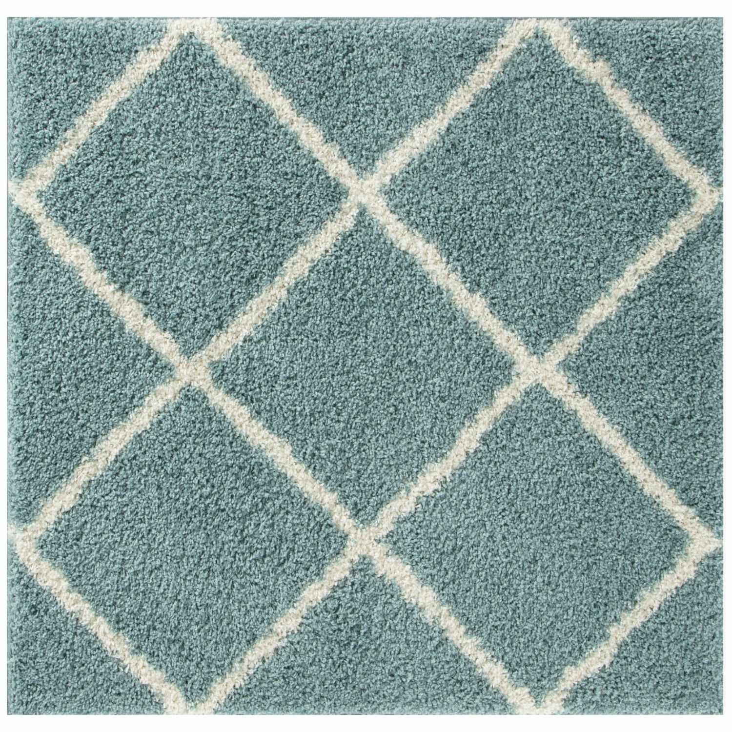Moroccan Duck Egg Blue Shaggy Rug | 550 - PN Home