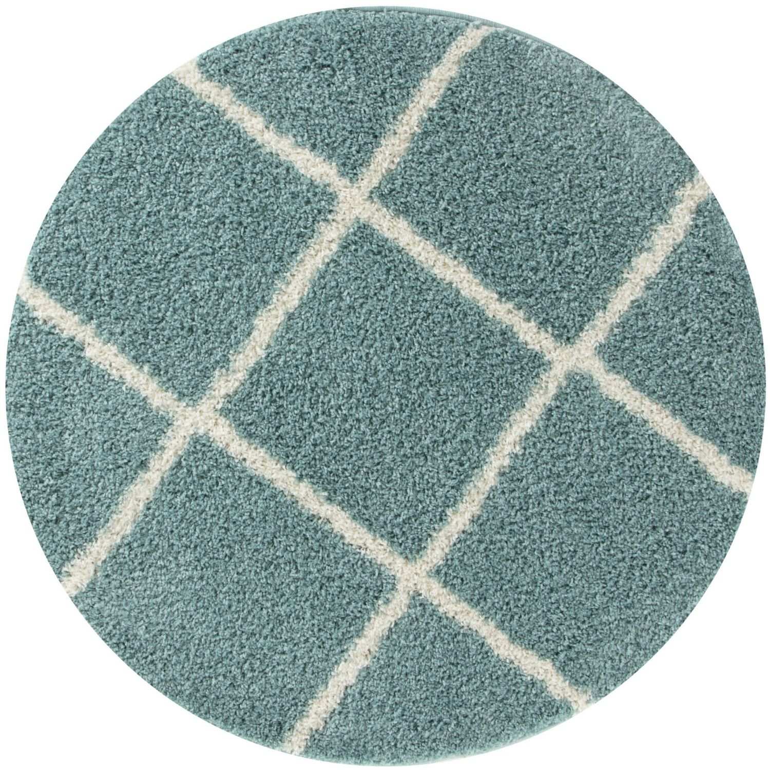 Moroccan Duck Egg Blue Shaggy Rug | 550 - PN Home