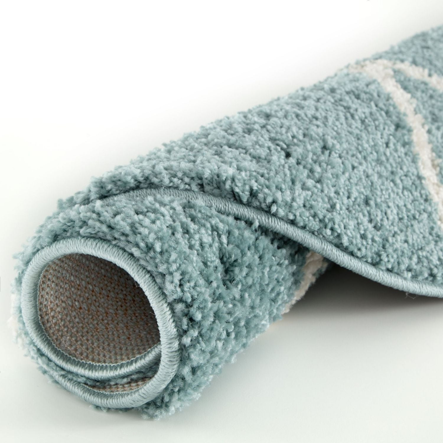 Moroccan Duck Egg Blue Shaggy Rug | 550 - PN Home