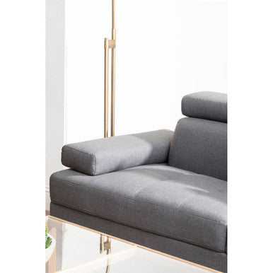 Hubert Brass Finish Arc Floor Lamp