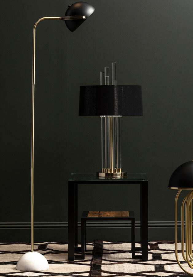 Murdoch Floor Lamp With Black Shade - PN Home