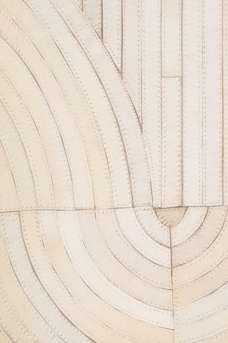 Bosie Safira Large Natural Hair On Leather Rug - PN Home