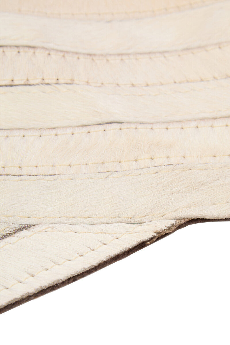Bosie Safira Large Natural Hair On Leather Rug - PN Home