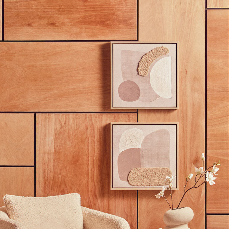 Astratto Set Of 2 Natural Textured Wall Art - PN Home