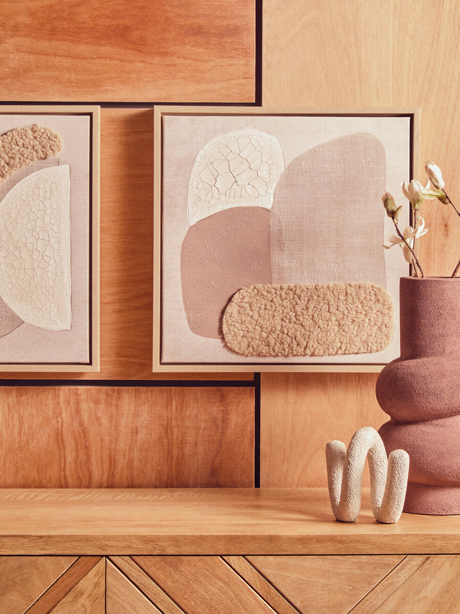Astratto Set Of 2 Natural Textured Wall Art - PN Home