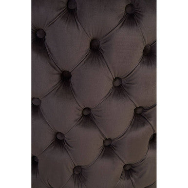 Kensington Townhouse Grey Velvet Button Tufted Dining Chair - PN Home