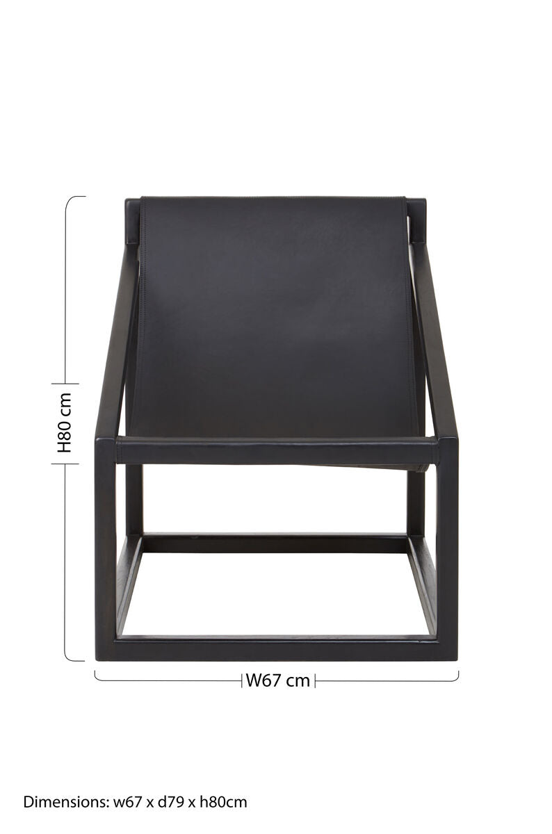 Kendari Black Cubic Frame Chair - PN Home