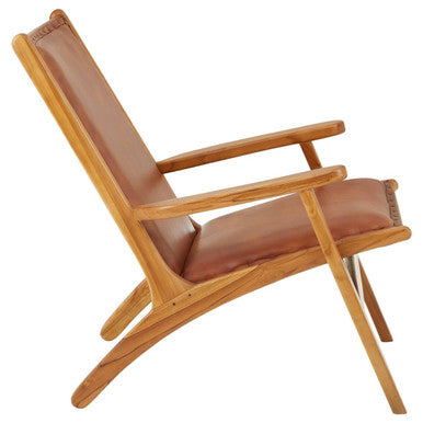 Kendari Brown Leather Chair - PN Home