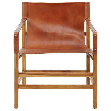 Kendari Brown Cow Leather Chair - PN Home