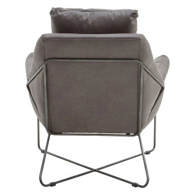 Hugo Grey faux leather Chair - PN Home