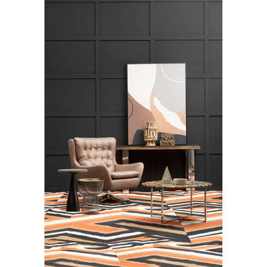 Harold Brown Leather Effect Swivel Chair - PN Home