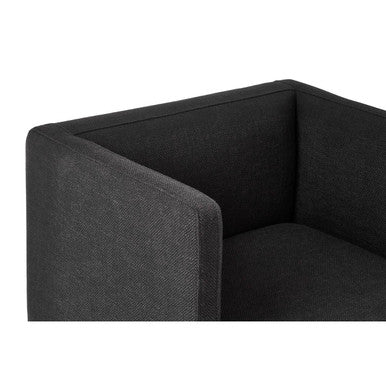 Piermount Black Dining Chair with Silver Legs - PN Home